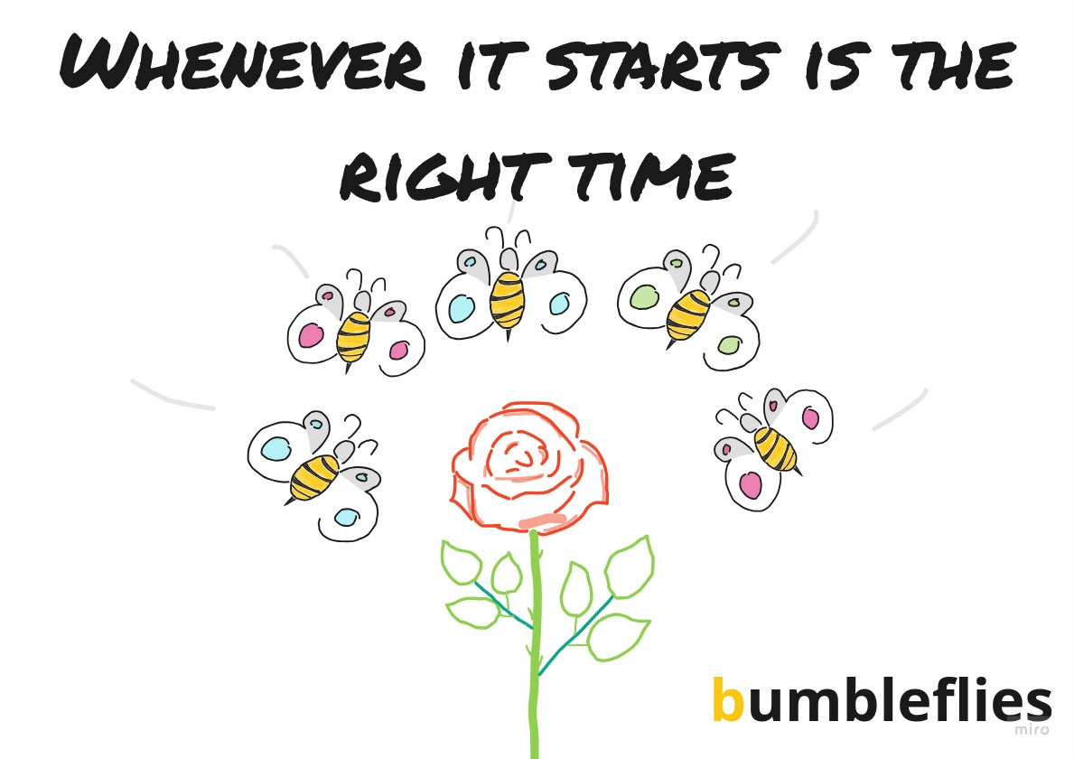 Whenever it starts is the right time